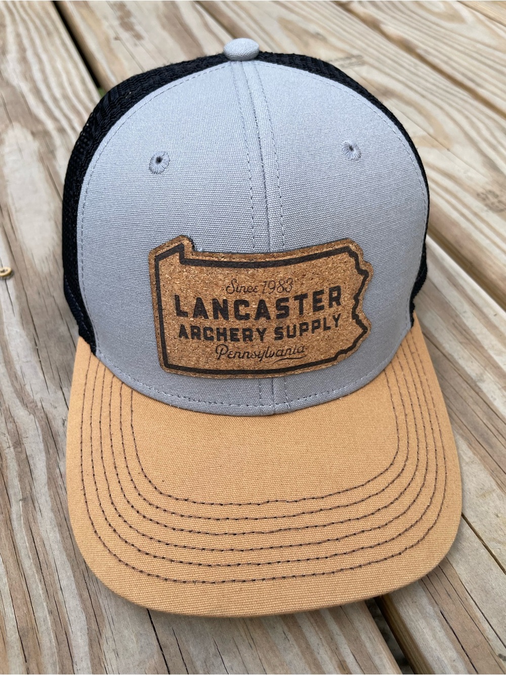 Legacy men’s Cork Patch Hat - Gray & Tan